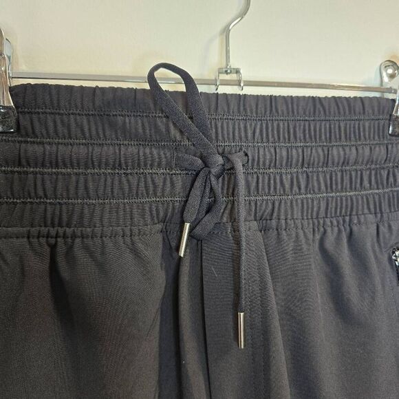 Athleta Camden Shorts Women 0 Black Elastic Waist Drawstring Training Athleisure - Picture 3 of 5